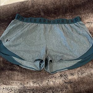 Under Armour Women's Athletic Shorts in Gray and Teal